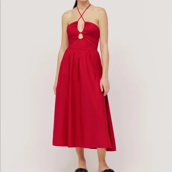 NWT Reformation Stassie Dress Cherry - Picture 2 of 7
